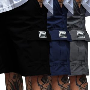 3-Pack Men's Cargo Shorts - Durable No-Stretch Fabric, Multi-Pocket Design, Breathable & Fade-Resistant - Blacku002FBeigeu002FOlive Green Casual Outdoor Shorts, Nonstretch Material
