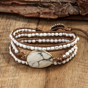 1pc Vintage Boho Style 4mm Natural Stone Beaded Wrap Bracelet, Handcrafted 3-Layer Multicolor Stone Jewelry for Women, Ideal for Daily Wear & Gifting, Thanksgiving Holiday Accessory